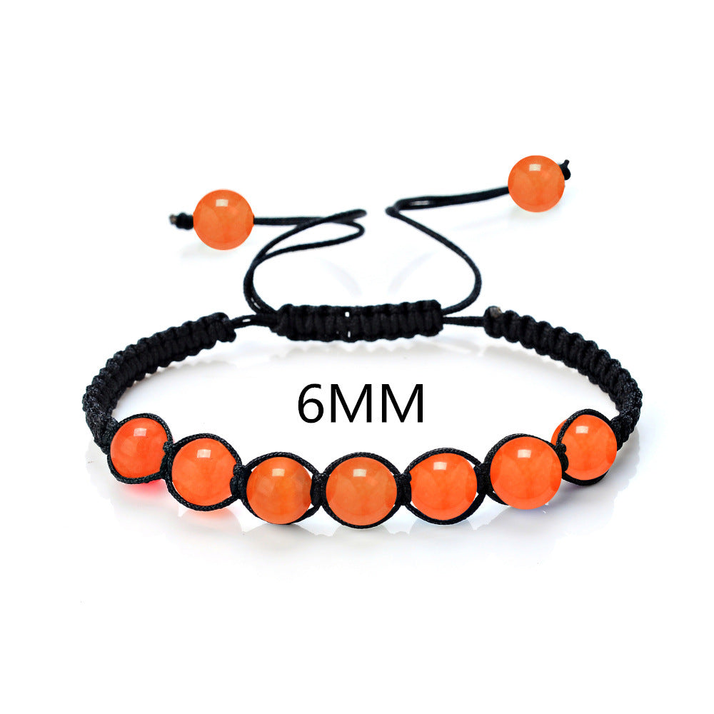 Brazalete de amatista tejido de piedra de cuentas redondas de variedades múltiples de múltiples